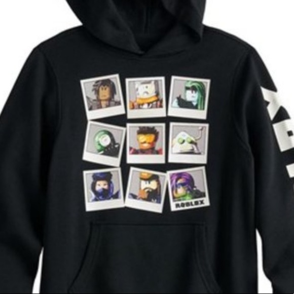 Licensed ROBLOX Graphic Action Figure Pull Over Long Sleeve Hoodie Sweatshirt - Picture 3 of 9